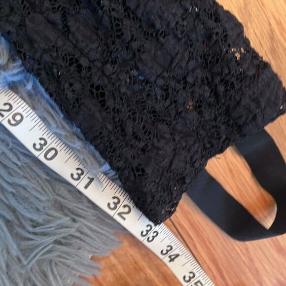 Twin Set Black Stretch Lace Leggings With Stirrups Size M - Picture 6 of 6